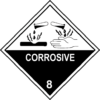 Class 8 Dangerous Goods Label