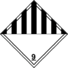 Class 9 Dangerous Goods Label